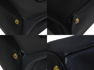 以前同様 PRADA プラダ ガレリア ハンドバッグ ショルダーバッグ ミディアム 1BA863 サフィアーノレザー ブラック ゴールド金具 中古 4c074435 
