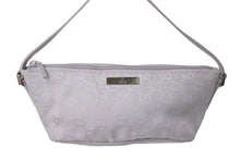 Load image into Gallery viewer, GUCCI グッチ GG柄 ワンショルダーバッグ ポーチ 07198 イタリア製 キャンバス レザー パープル シルバー金具 美品 中古 4c074448