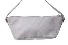 Load image into Gallery viewer, GUCCI グッチ GG柄 ワンショルダーバッグ ポーチ 07198 イタリア製 キャンバス レザー パープル シルバー金具 美品 中古 4c074448