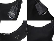 Load image into Gallery viewer, PRADA プラダ Hobo Handbag Triangle Logo ホーボー ハンドバッグ トライアングルロゴ ブラック ナイロン 美品 中古 4c074449