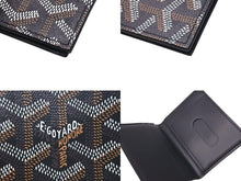 Load image into Gallery viewer, 極美品 GOYARD ゴヤール SAINT MARC サンマルク パスケース カードケース ブラック ヘリンボーン柄 中古 4c074453