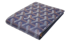 Load image into Gallery viewer, 極美品 GOYARD ゴヤール ヴィクトワール ウォレット 二つ折り財布 ネイビー ゴヤールディンキャンバス 中古 4c074455