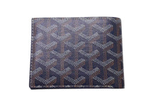Load image into Gallery viewer, 極美品 GOYARD ゴヤール ヴィクトワール ウォレット 二つ折り財布 ネイビー ゴヤールディンキャンバス 中古 4c074455
