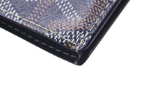 Load image into Gallery viewer, 極美品 GOYARD ゴヤール ヴィクトワール ウォレット 二つ折り財布 ネイビー ゴヤールディンキャンバス 中古 4c074455
