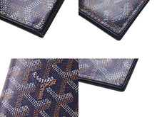 Load image into Gallery viewer, 極美品 GOYARD ゴヤール ヴィクトワール ウォレット 二つ折り財布 ネイビー ゴヤールディンキャンバス 中古 4c074455