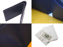 Load image into Gallery viewer, 極美品 GOYARD ゴヤール ヴィクトワール ウォレット 二つ折り財布 ネイビー ゴヤールディンキャンバス 中古 4c074455