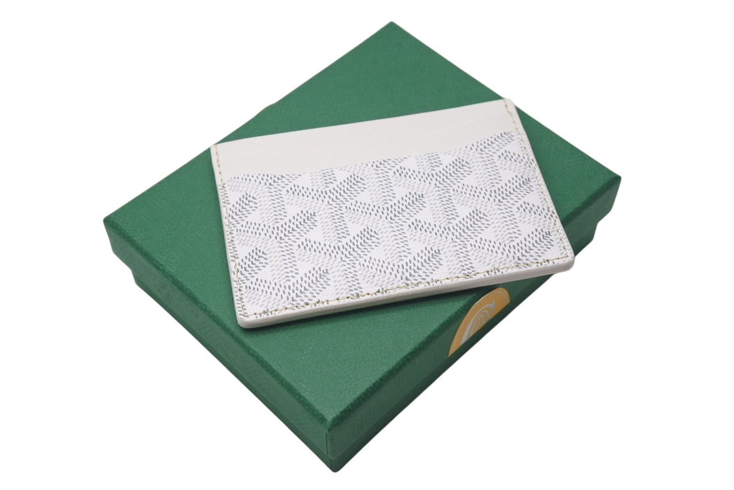 新品同様 GOYARD ゴヤール サンシュルピス カードケース 名刺入れ STSULPPMLTY08CL08X PVC レザー ホワイト 中古 4c074458