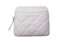 Load image into Gallery viewer, 極美品 CHANEL シャネル ココマーク コインケース 財布 ランダム番台 イタリア製 キャビアスキン ホワイト ゴールド金具 中古 4c074459
