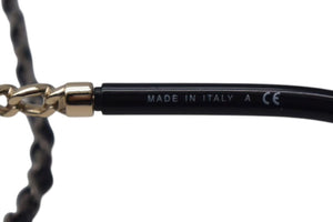 CHANEL シャネル 3連チェーン サングラス パール レザー ブラック レザー GP メタル OCH4245 ゴールド金具 中古 4c074460