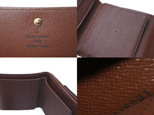 Load image into Gallery viewer, LOUIS VUITTON ルイヴィトン ポルトモネ ピエ カルトクレディ 三つ折り財布 M61652 ブラウン ゴールド金具 美品 中古 4c074461