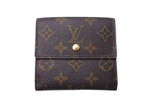 Load image into Gallery viewer, LOUIS VUITTON ルイヴィトン ポルトモネ ピエ カルトクレディ 三つ折り財布 M61652 ブラウン ゴールド金具 美品 中古 4c074461