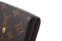 Load image into Gallery viewer, LOUIS VUITTON ルイヴィトン ポルトモネ ピエ カルトクレディ 三つ折り財布 M61652 ブラウン ゴールド金具 美品 中古 4c074461
