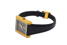 画像をギャラリービューアに読み込む, Christian Dior クリスチャンディオール 腕時計 SWISS MADE GP メタル レザー ブラック ゴールド金具 美品 中古 4c074466