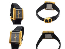 画像をギャラリービューアに読み込む, Christian Dior クリスチャンディオール 腕時計 SWISS MADE GP メタル レザー ブラック ゴールド金具 美品 中古 4c074466