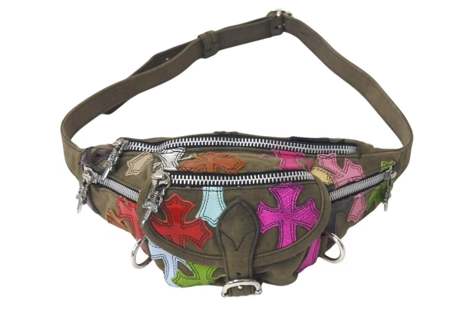 CHROME HEARTS クロムハーツ　ウエストポーチ　レザー　925 #1 クロムハーツ スナットパック ウエストポーチ レザー×925