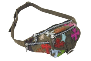 CHROME HEARTS クロムハーツ SNAT PACK MINI MULTI スナットパックミニ マルチクロスパッチ ボディーバッグ 美品 中古 4c074472