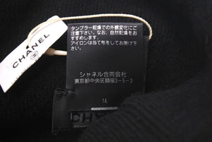 未使用 CHANEL シャネル Cashmere Knit Beanie カシミヤニットビーニー ココマーク ブラック 0番台 中古 4c074475