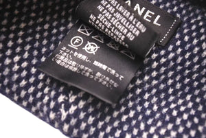CHANEL シャネル Cashmere Embroidery Coco Mark Beanie カシミヤ 刺繍 ココマークビーニー ネイビー 美品 中古 4c074477