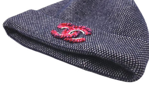 CHANEL シャネル Cashmere Embroidery Coco Mark Beanie カシミヤ 刺繍 ココマークビーニー ネイビー 美品 中古 4c074477