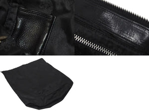 CHROME HEARTS クロムハーツ MINI SLOUCHY MO BAG ミニスラウチ バッグ ハンドバッグ レザー ブラック シルバー金具 美品 中古 4c074482