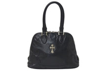Load image into Gallery viewer, CHROME HEARTS クロムハーツ MINI SLOUCHY MO BAG ミニスラウチ バッグ ハンドバッグ レザー ブラック シルバー金具 美品 中古 4c074482