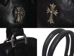 CHROME HEARTS クロムハーツ MINI SLOUCHY MO BAG ミニスラウチ バッグ ハンドバッグ レザー ブラック シルバー金具 美品 中古 4c074482