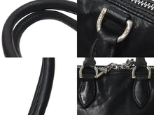 Load image into Gallery viewer, CHROME HEARTS クロムハーツ MINI SLOUCHY MO BAG ミニスラウチ バッグ ハンドバッグ レザー ブラック シルバー金具 美品 中古 4c074482