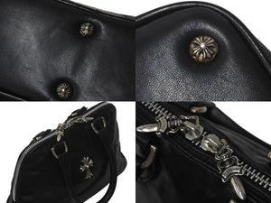 CHROME HEARTS クロムハーツ MINI SLOUCHY MO BAG ミニスラウチ バッグ ハンドバッグ レザー ブラック シルバー金具 美品 中古 4c074482