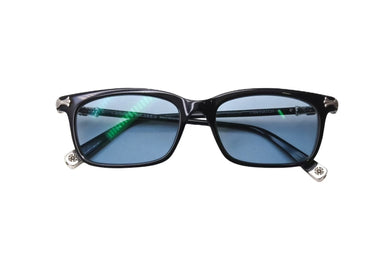 CHROME HEARTS クロムハーツ FUN HATCH-A サングラス サイズ54□18-148 ブルーレンズ シルバー ブラック925 美品 中古 4c074483 
