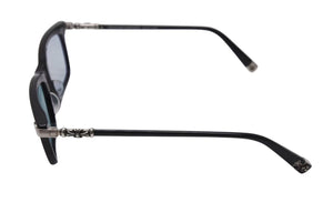 CHROME HEARTS クロムハーツ FUN HATCH-A サングラス サイズ54□18-148 ブルーレンズ シルバー ブラック925 美品 中古 4c074483 