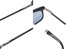 画像をギャラリービューアに読み込む, CHROME HEARTS クロムハーツ FUN HATCH-A サングラス サイズ54□18-148 ブルーレンズ シルバー ブラック925 美品 中古 4c074483 