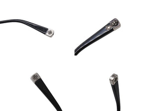 CHROME HEARTS クロムハーツ FUN HATCH-A サングラス サイズ54□18-148 ブルーレンズ シルバー ブラック925 美品 中古 4c074483 