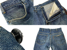 Load image into Gallery viewer, CHROME HEARTS クロムハーツ リーバイス デニムパンツ クロスパッチ クロスボール ダガー シルバー925 ブルー ブラウン 美品 中古 4c074484