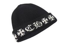 Load image into Gallery viewer, 新品同様 CHROME HEARTS クロムハーツ ビーニー ニットキャップ BIG DADDY ビッグ ダディ カシミア ブラック ワンサイズ 中古 4c074491
