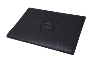 CHANEL シャネル Caviar Skin Passport case キャビアスキン パスポートケース 18番台 ブラック 美品 中古 4c074496