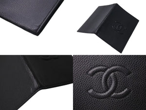 CHANEL シャネル Caviar Skin Passport case キャビアスキン パスポートケース 18番台 ブラック 美品 中古 4c074496