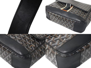 GOYARD GRAND BLEU MM ゴヤール グランブルーMM ショルダーバッグ ブラック PVC×レザー 美品 中古 4c074497