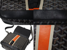 Load image into Gallery viewer, GOYARD GRAND BLEU MM ゴヤール グランブルーMM ショルダーバッグ ブラック PVC×レザー 美品 中古 4c074497