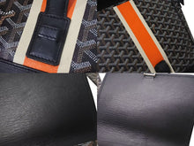 Load image into Gallery viewer, GOYARD GRAND BLEU MM ゴヤール グランブルーMM ショルダーバッグ ブラック PVC×レザー 美品 中古 4c074497