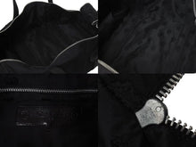 画像をギャラリービューアに読み込む, クロムハーツ Chrome Hearts Duffle Gym ダッフルジムバッグ ボストンバッグ ナイロン レザー ブラック シルバー金具 美品 中古 4c074498 