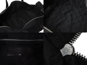 クロムハーツ Chrome Hearts Duffle Gym ダッフルジムバッグ ボストンバッグ ナイロン レザー ブラック シルバー金具 美品 中古 4c074498 