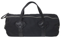 画像をギャラリービューアに読み込む, クロムハーツ Chrome Hearts Duffle Gym ダッフルジムバッグ ボストンバッグ ナイロン レザー ブラック シルバー金具 美品 中古 4c074498 