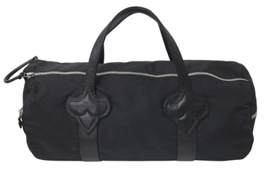 Chrome Hearts クロムハーツ Duffle Gym ダッフルジムバッグ ボストンバッグ ナイロン レザー ブラック シルバー金具 美品 中古 4c074498