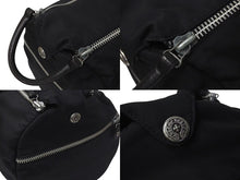 画像をギャラリービューアに読み込む, クロムハーツ Chrome Hearts Duffle Gym ダッフルジムバッグ ボストンバッグ ナイロン レザー ブラック シルバー金具 美品 中古 4c074498 