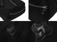 画像をギャラリービューアに読み込む, クロムハーツ Chrome Hearts Duffle Gym ダッフルジムバッグ ボストンバッグ ナイロン レザー ブラック シルバー金具 美品 中古 4c074498 