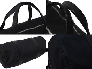 クロムハーツ Chrome Hearts Duffle Gym ダッフルジムバッグ ボストンバッグ ナイロン レザー ブラック シルバー金具 美品 中古 4c074498 