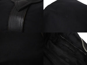 クロムハーツ Chrome Hearts Duffle Gym ダッフルジムバッグ ボストンバッグ ナイロン レザー ブラック シルバー金具 美品 中古 4c074498 