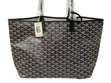 Load image into Gallery viewer, 新品未使用 GOYARD ゴヤール サンルイPM バッグ トートバッグ STLOUIPMLTY09CL09P PVC レザー ヘリンボーン ブラック 中古 4c074499