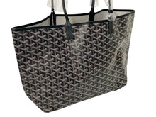 Load image into Gallery viewer, 新品未使用 GOYARD ゴヤール サンルイPM バッグ トートバッグ STLOUIPMLTY09CL09P PVC レザー ヘリンボーン ブラック 中古 4c074499