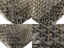 Load image into Gallery viewer, 新品未使用 GOYARD ゴヤール サンルイPM バッグ トートバッグ STLOUIPMLTY09CL09P PVC レザー ヘリンボーン ブラック 中古 4c074499
